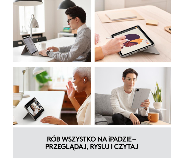 Logitech Combo Touch iPad Pro 11" (1., 2., 3 i 4 gen) piaskowy - 678732 - zdjęcie 7